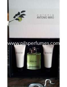 Colonia Antonio Miro de Antonio Miro SET: 150 ml vaporizador+GEL 100 ml+ AFTER SHAVE 100 ml perfume descatalogado