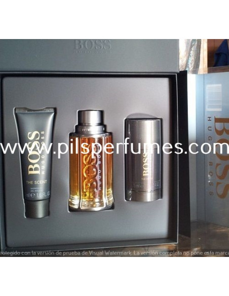 Boss The Scent Hugo Boss SET:100 ml vaporizador+ GEL 50 ml+ deodorant stick 75 gr