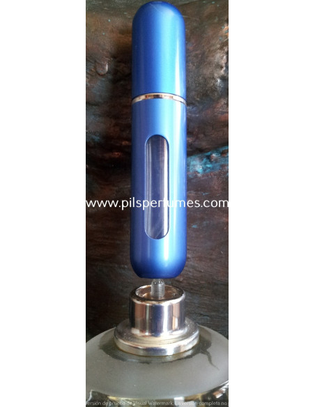 MINI BOTELLA spray RECARGABLE PARA RELLENAR EL PERFUME Color Azul