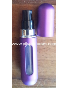 MINI BOTELLA spray RECARGABLE PARA RELLENAR EL PERFUME Color LILA 2