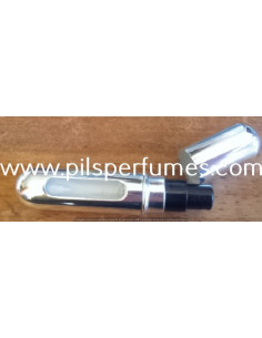 MINI BOTELLA spray RECARGABLE PARA RELLENAR EL PERFUME Color GRIS METALIZADO 2