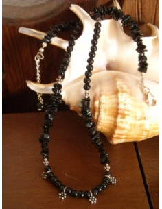 Collar gargantilla de plata y ONIX