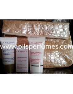 NECESER CLARINS DORADO CON 3 PRODUCTOS