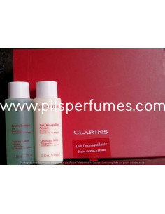 CAJA CLARINS RÍGIDA ROJA CLARINS  DÚO DESMAQUILLANTE PIELES MIXTAS O GRASAS