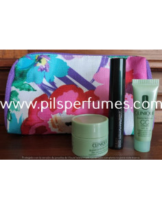 NECESER CLINIQUE floreado ropa CON MINI PRODUCTOS