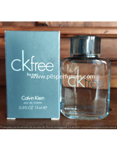 Miniatura  CK Free Calvin Klein 15 ml .miniatura de perfume