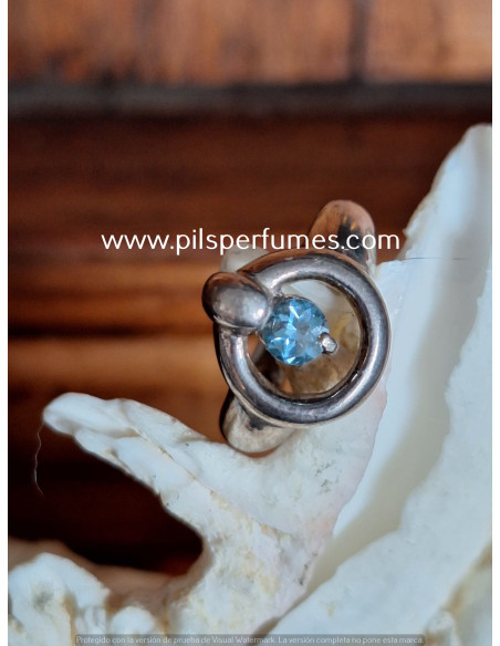 Anillo de plata ANILLO PLATA y TOPACIO AZUL TALLA 7