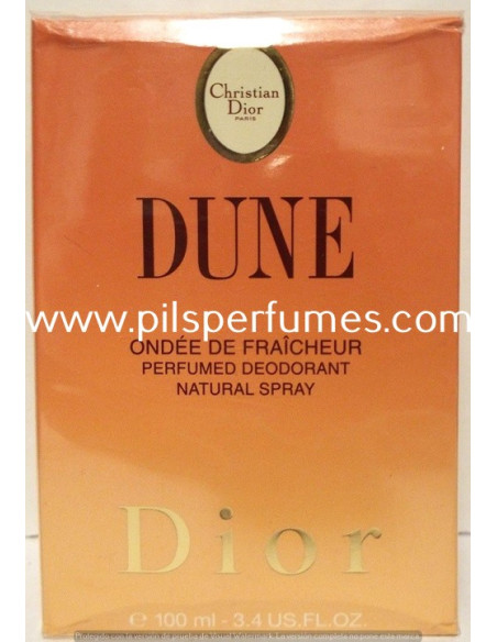 Dune de Christian Dior para Mujeres PERFUMED DEODORANT NATURAL SPRAY-ONDEE DE FRAICHEUR 100 ml